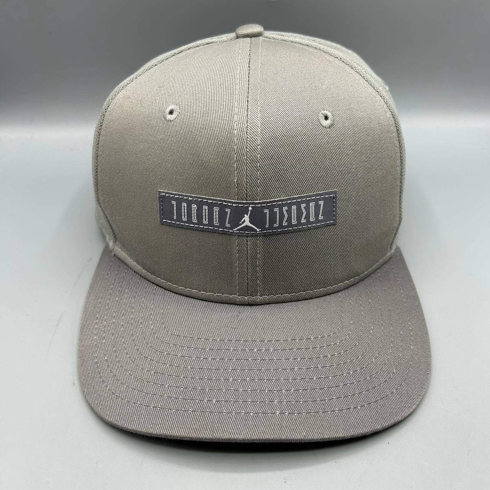 Air Jordan 11 Hat Men Gray Jumpman Snap Back Cap